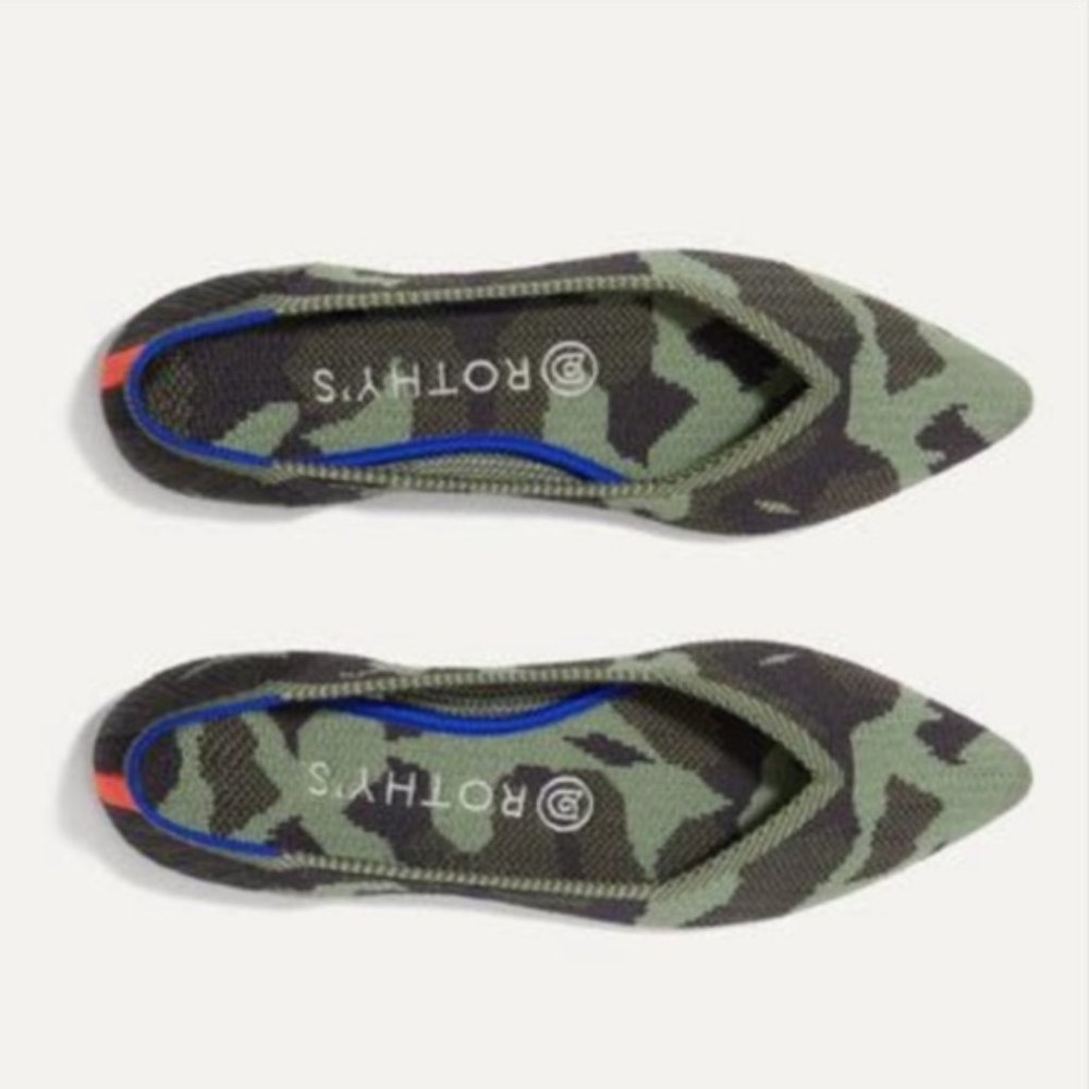 Rothys camo flat 8.5